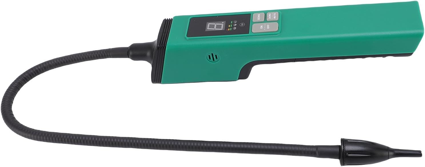 HVAC Leakage Detector, High Sensitivity Quick Response Detector, LCD Display with Sound Reminder, Ideal for Automotive & Home HVAC Repair