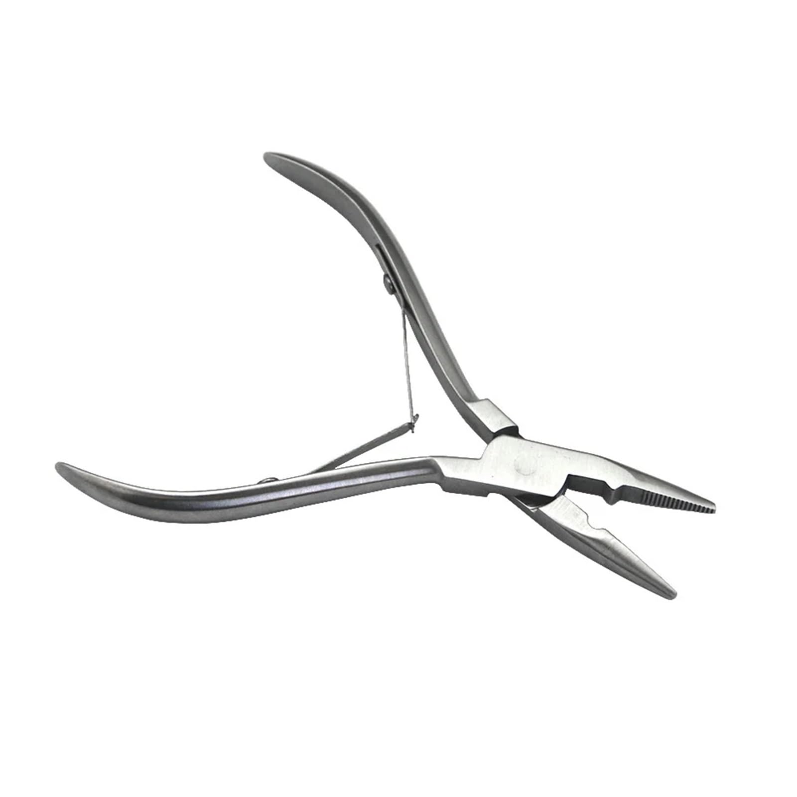 Lizhayg One Color Hair Extension Pliers 1 Pc Silver Stainless Steel Clamp Hair Extension Plier With Small Grooves Keratin Hair Extensions Tools