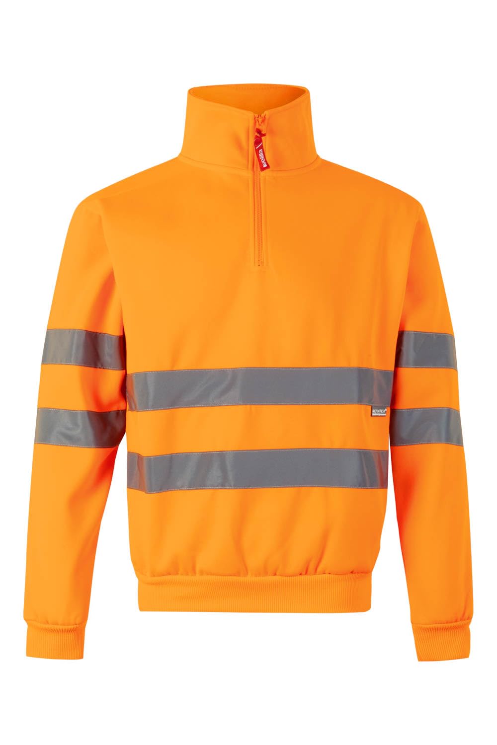 VELILLA GROUP EUROPE S.L. Velilla 305702 Sweat Haute visibilité avec Demi-Fermeture éclair Orange Fluo Taille L Unisexe Adulte