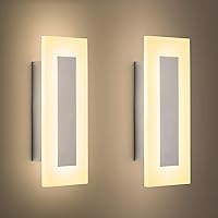 Vista 12 de LMQNINE Moderno aplique de pared de acrílico LED, luz blanca, 6000 K, iluminación de pared acrílica cableada para dormitorio, pasillo, escaleras