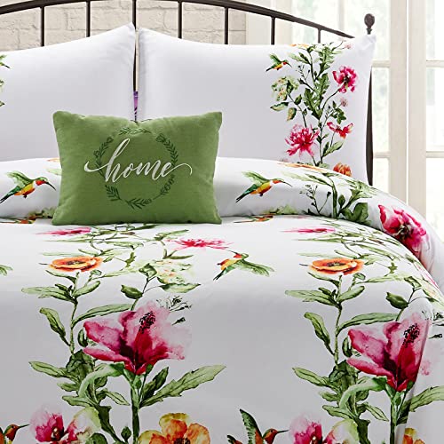 Style Quarters Comforter Set Queen Size Comforter Pastoral Flower Style Floral Painting 100% Microfiber Polyester 4Pc Bed Queen Comforter Set Include 1 Comforter 2 Pillowcases And 1 Decorative Pillow #TOP1