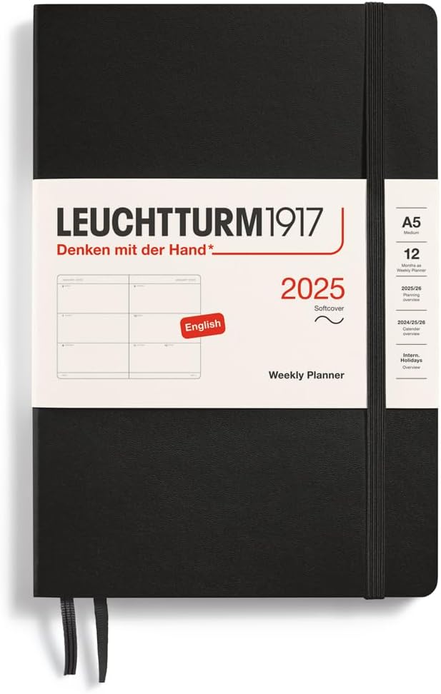 LEUCHTTURM1917 - Weekly Planner 2025, Softcover, Pocket (A6), Sage (Jan 1 - Dec 31, 2025)