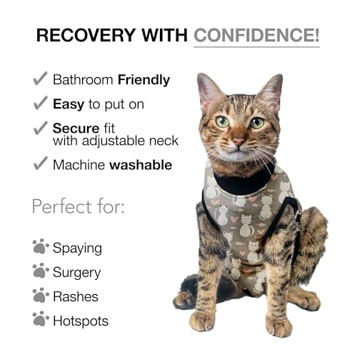 BellyGuard Cat Recovery Suit for Female and Male, Cat Surgery Suit Alternative, Onesie for After Spay Care, Post-Surgery Protective Body Cover for Feline and Kitten Healing by BellyGuard - Image 4