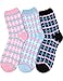 HASLRA Check Soft Warm Microfiber Fuzzy Socks 3 Pairs (MIX1)