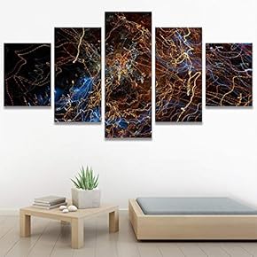 SIGNWIN 5 Panel Canvas Wall Art Organic Arrangement...