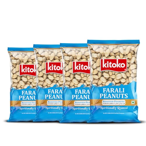 Image of Kitoko Roasted Farali Peanut without Skin 400gm Pack of 4, Khari Sing