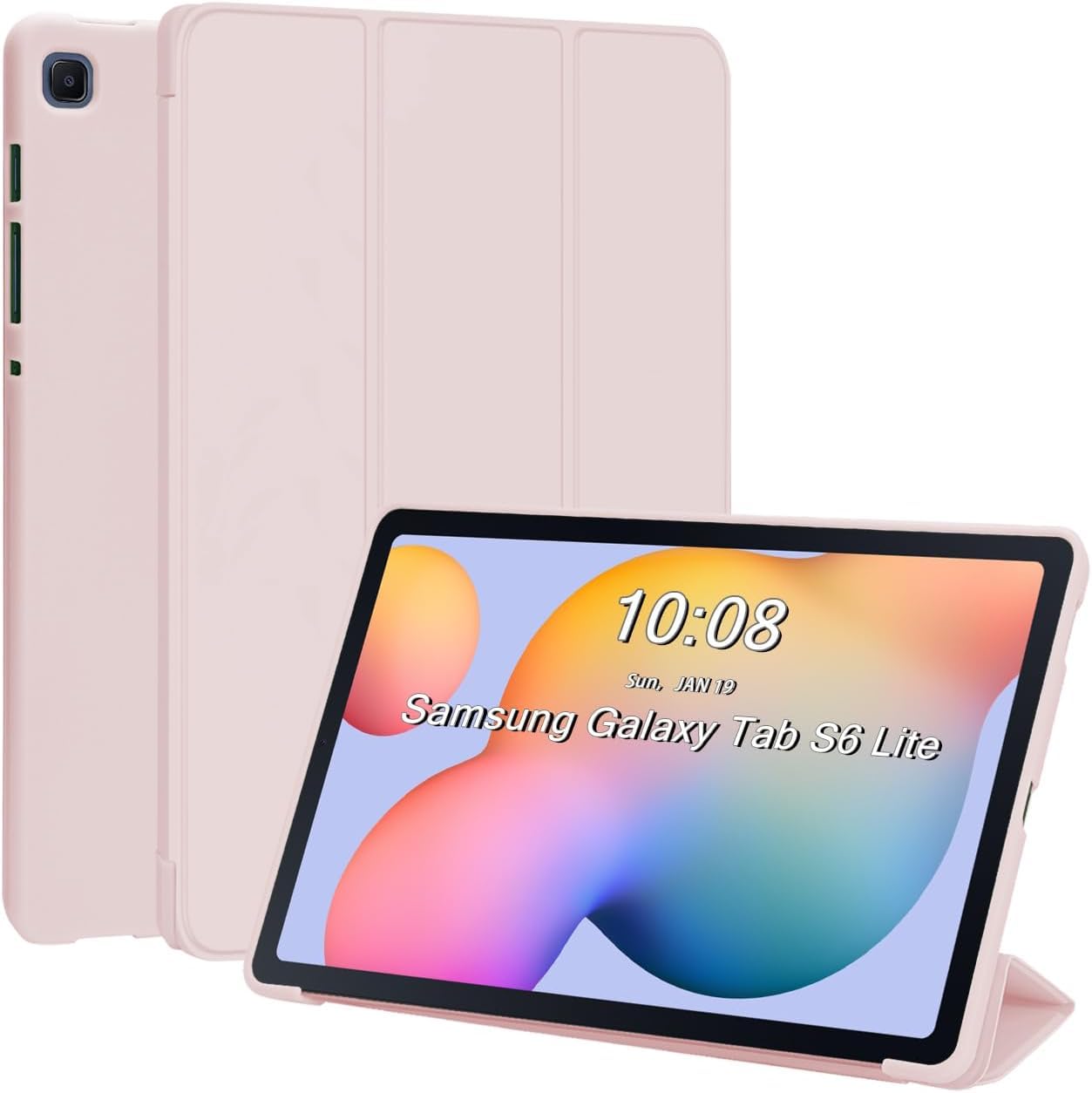 Tablet Case Cover for Samsung Galaxy Tab S6 10.4 inch [Auto Sleep/Wake Cover] [Trifold Stand] - Pink-image-10
