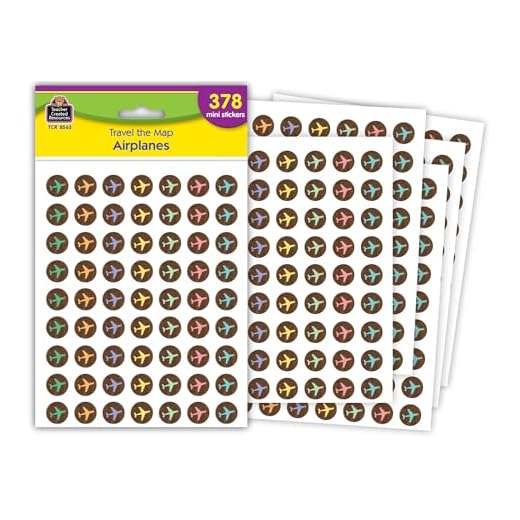 Teacher Created Resources Travel The Map Airplanes Mini Stickers, Pack of 378