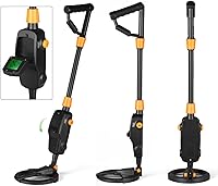 Vista 3 de Detector de metales, con pantalla LCD, detector de oro para niños, detector de alta precisión impermeable, volumen de sensibilidad ajustable, moneda