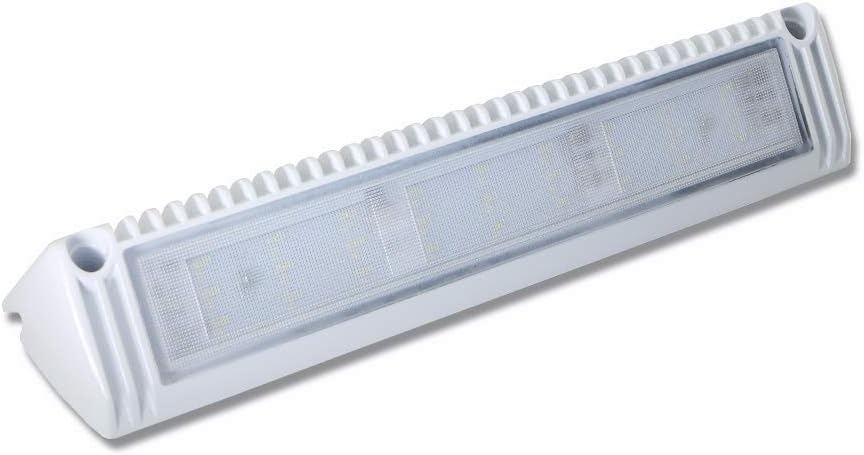 13" 6000K Natrual White High Lumen Output Low Current Draw, 40° Down Angled Flood Beam, 12V/24V DC 27W 2700 LM, LED Light Fixture/Work Light/Scene Light for RV & Utility Vehicle, White