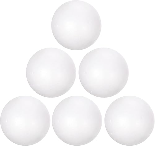 uxcell 16 bolas de espuma de poliestireno blanco de 4 pulgadas para manualidades, arte, bricolaje, hogar, decoración de fiesta