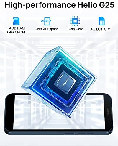 DOOGEE X97 Pro Mobile Phones Sim Free Unlocked, Android 12 Smartphone, 4GB + 64GB, Octa-Core, 4200mAh, 6.0'' HD+ Display, 3-Card Slots, Dual SIM Smartphone, 12MP+5MP Camera, NFC/OTG/Face ID - Black