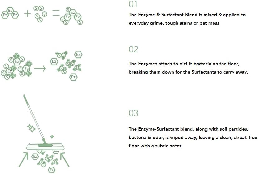 Miniatura 8 de Fern MK27117 Kit de limpiador de suelos multisuperficie, solución completa para el cuidado del suelo con botella de spray Forever de 24 onzas y 4