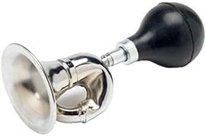 G Ganen Chrome Plated Toy Bugle Horn w/ Black Bulb