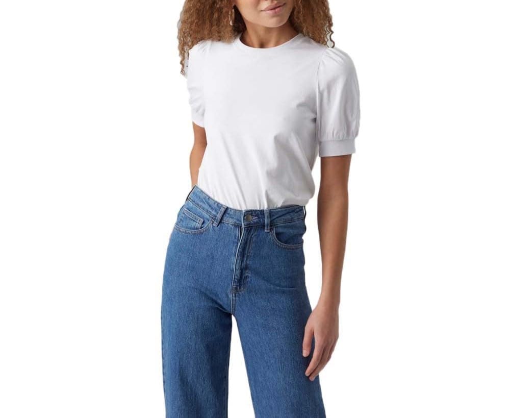 Vero Moda Vmkerry VMA Jrs Noos-Camiseta de Manga Corta con Cuello Redondo Mujer