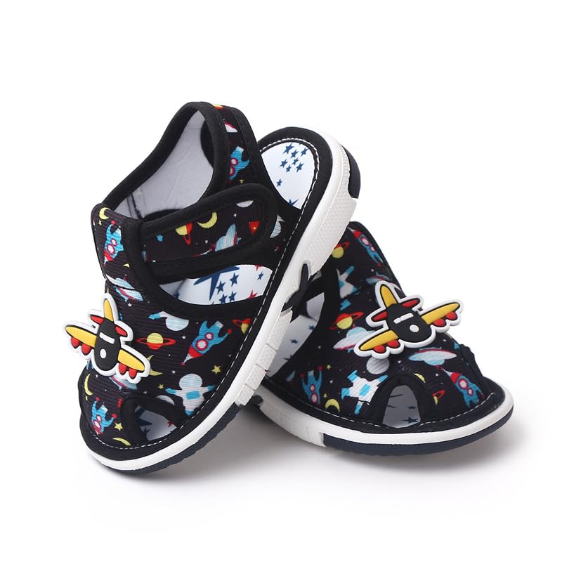 Baby Boys Squeaky Sandals Infant Premium Rubber Sole Closed-Toe Non-Slip Shoes Toddler Soft First Walkers Shoes3