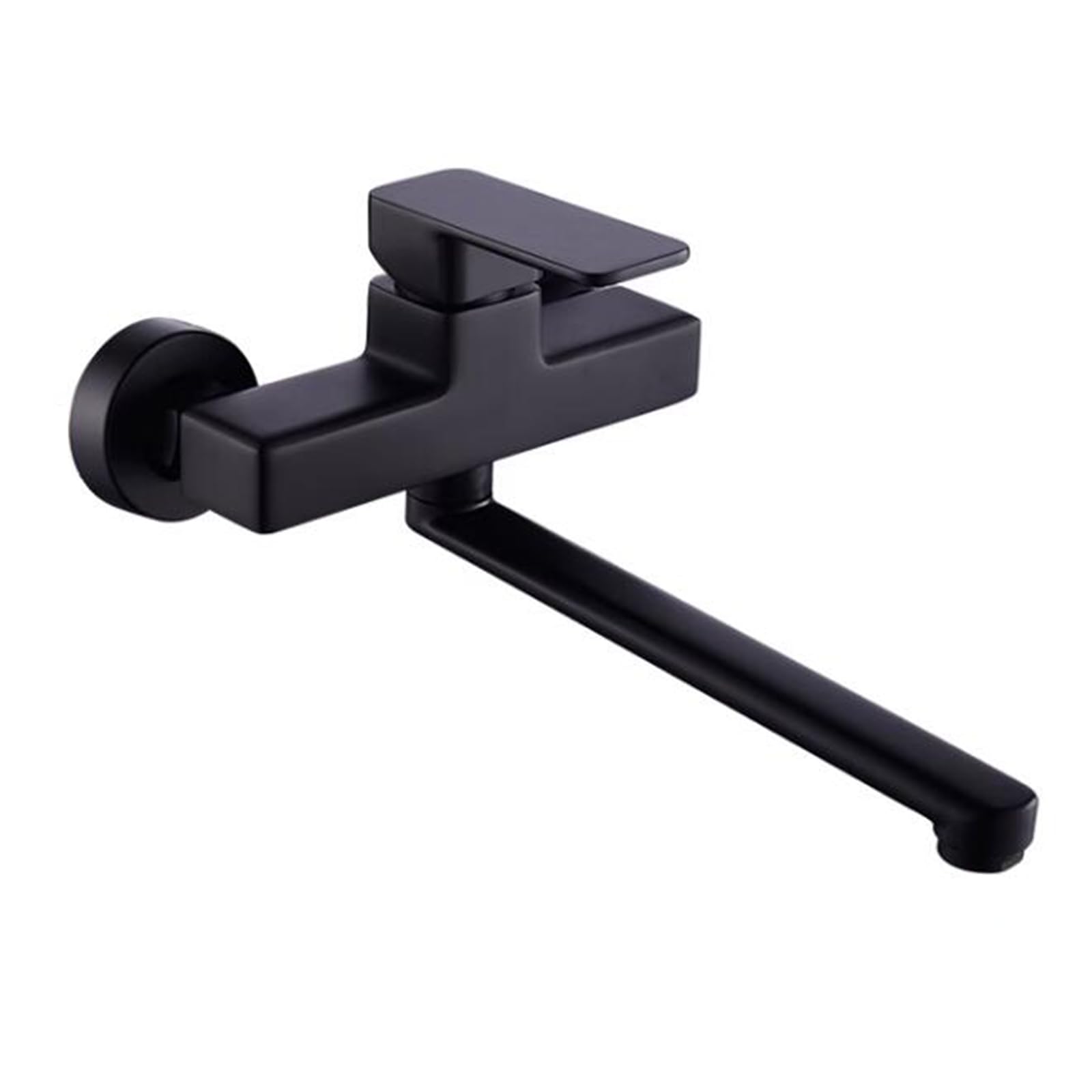 ZYCHSJXA Black Wall Mounted Kitchen Faucet 30Cm Brass Swivel Single Handle Sink Tap for Modern Kitchens Stylish and Durable Plumbing Fixture