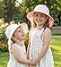 2-Pack Toddler Baby Sun Hat Summer UPF 50+ Protection for Boys Girls Kids Adjustable Beach Hats with Bucket Wide Brim Age 1-7 Years Outdoor(Medium,Pink + White)