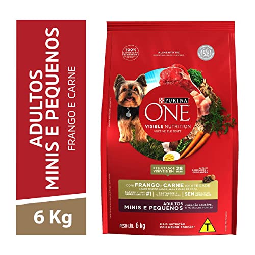 Ração PURINA ONE Cães Adultos Minis e Pequenos Frango e Carne 6kg