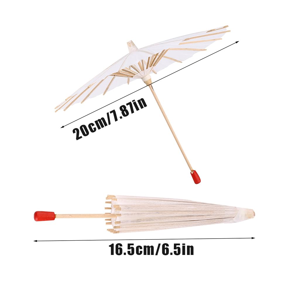 Weißer Papierschirm 60cm - Chinesischer Regenschirm Für Hochzeiten & Fotografie