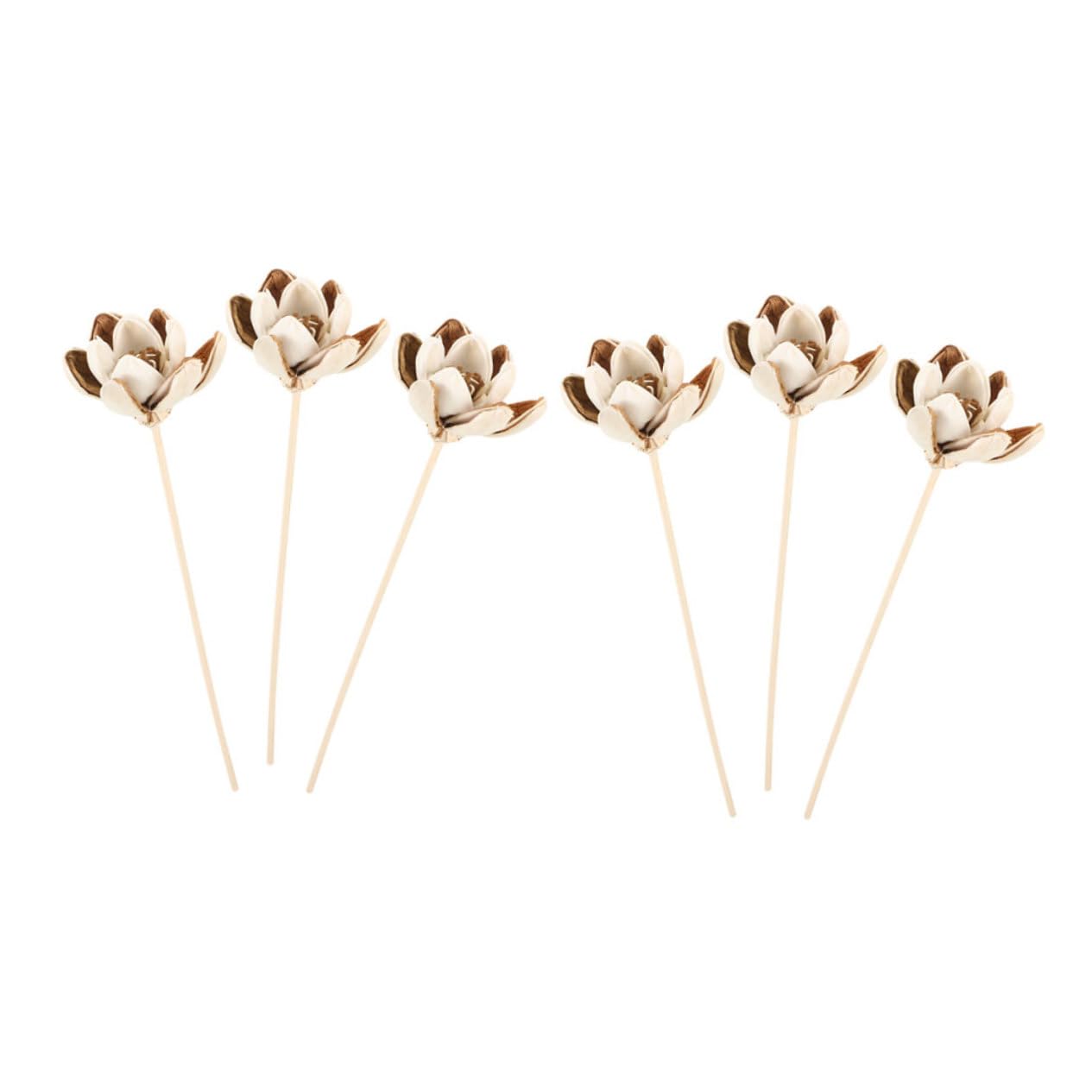 DIYEAH 6pcs Natural Rattan Flower Diffuser Sticks Faux Refills for Home Decoration Bedroom Office Elegant Easy to Use Scent Sticks for
