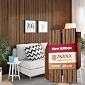 Avana Acoustic Wood Wall Panels – 47.2 x 12.6 Inch Rustic Walnut Acoustic Panels 2 PCs – Wall Panels for Interior Wall Decor for Homes, Offices, Studios – Sturdy and Durable Wood Panels for Wall