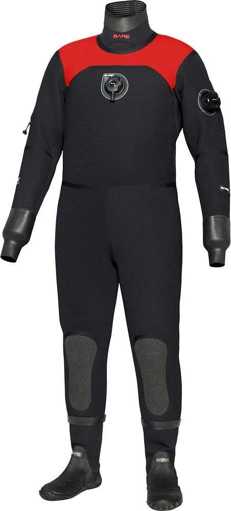 Bare D6 HD Pro Drysuit (Medium Large Tall, Red)