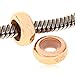2Pcs Round Rubber Spacer Charms 925 Sterling Silver Stopper Bead Charms for Pandora 3mm Snake Chain Bracelet (Rose Gold)