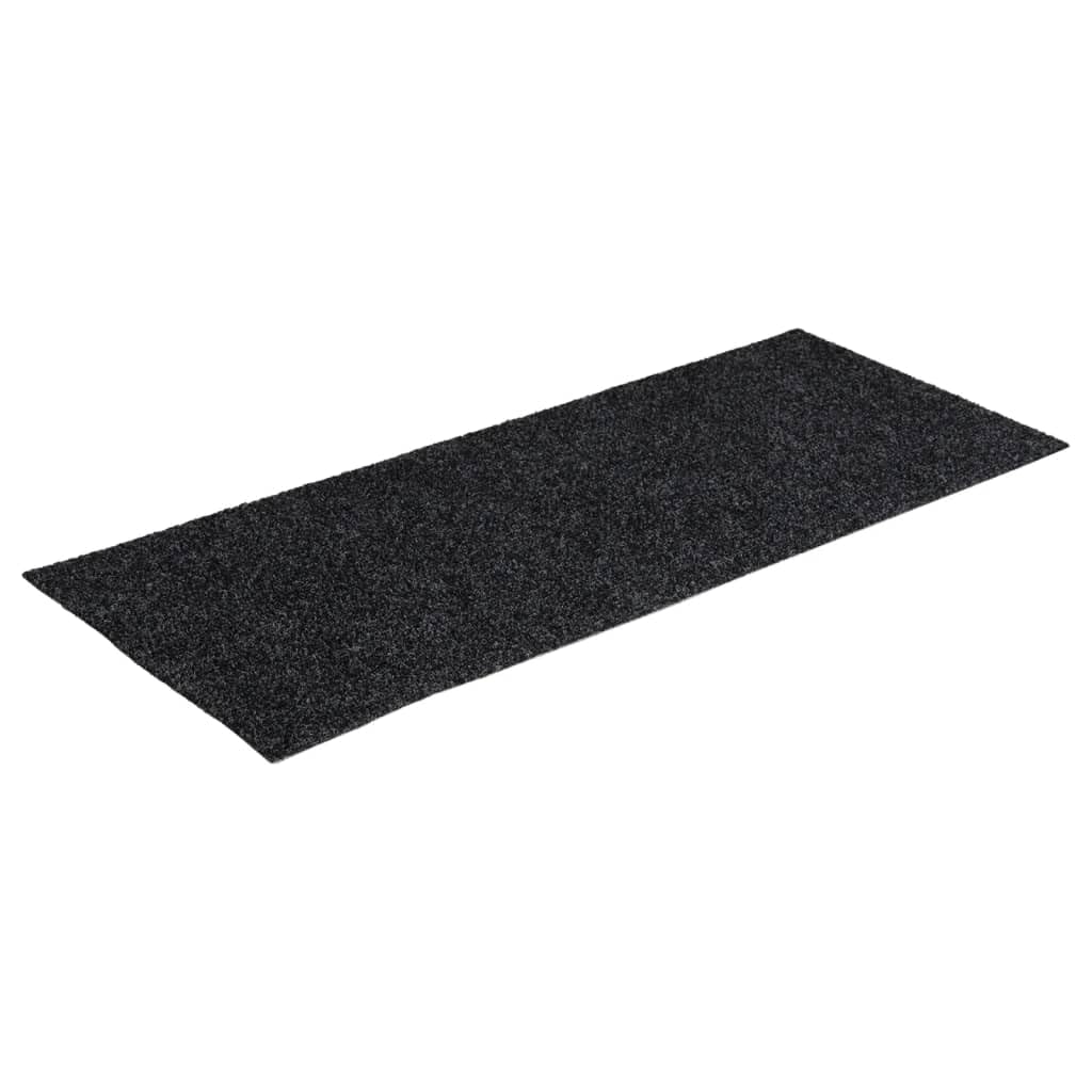vidaXL Tappetini per Scale autoadesivi 15 pz 60x25 cm Grigio Rettangolari