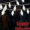 Luci della Festa di HalloweenFantasmi, 3M 20 LED Luci Stringa con Decorazioni Fantasma,Fantasma per Decorazioni di Halloween Funziona a Batteria, Giardino, Interni, Portico, Esterna #5