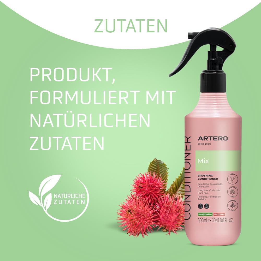 Pflege-Set. Fellpflege für Hunde oder Katzen mit Artero Mix und Artero Stella.