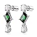 Swarovski Mesmera Drop Earrings, Green and Clear Mixed-Cut Stones in a Rhodium Finished Setting, Part of the Swarovski Mesmera Collection
