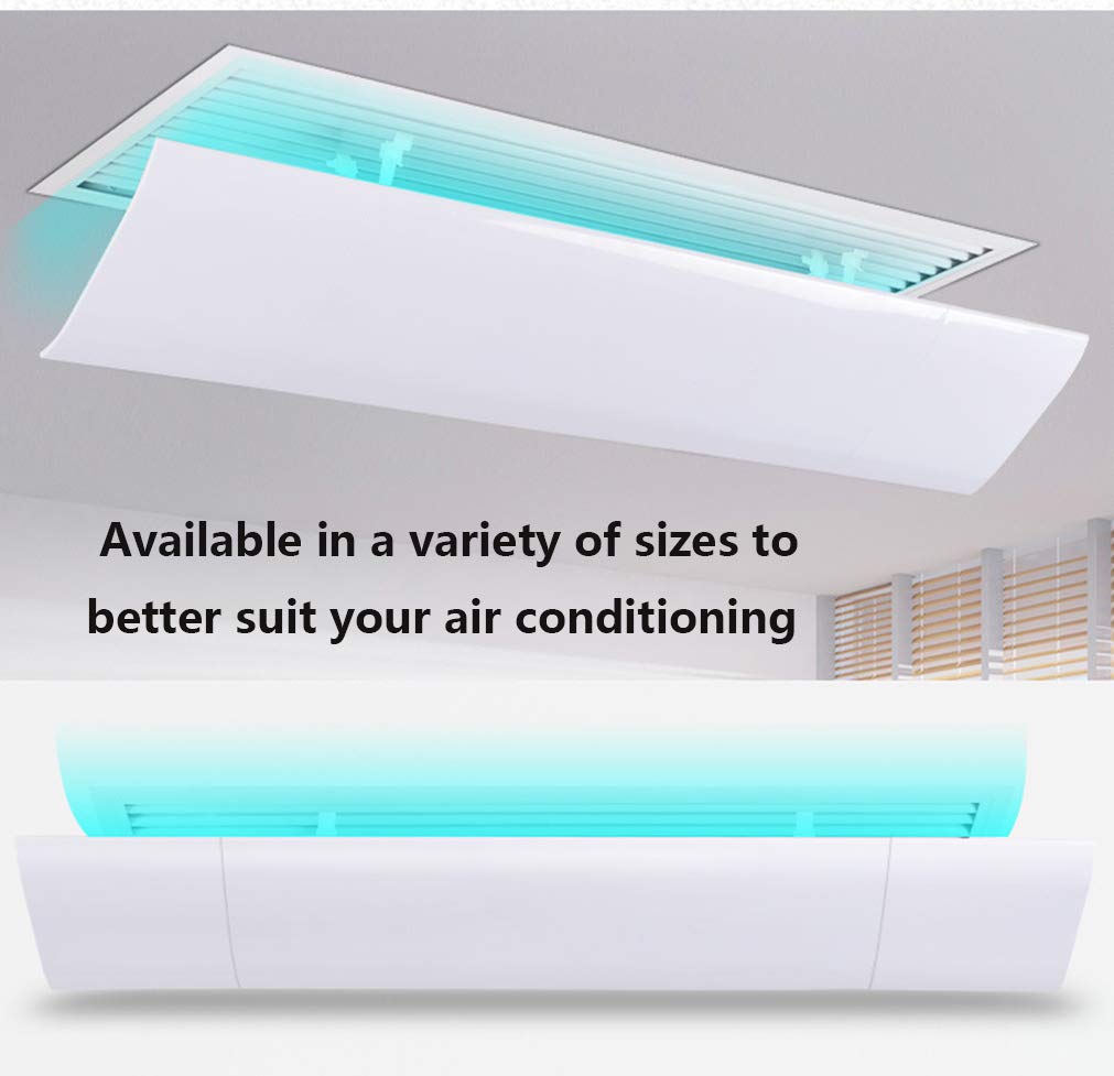 Deflettore per condizionatore d'aria, deflettore d'aria regolabile per tapparelle a soffitto, in plastica leggera, facile da installare
