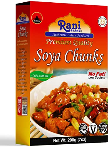 Rani Soya Chunks Nuggets (High Protien) 7oz (200g) ~ All Natural, Salt-Free | Vegan | No Colors | Gluten Friendly | NON-GMO | Kosher | Indian Origin | Meat Alternate Substitute