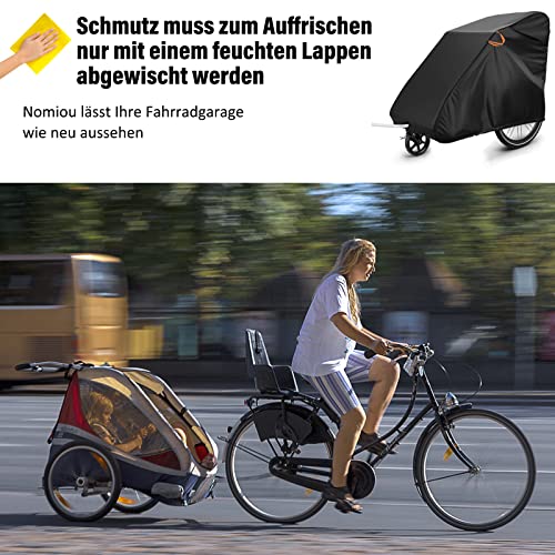 Faltgarage für Fahrradanhänger Universelle Hundeanhänger lastenanhänger Abdeckung wasserdicht Plane Abdeckhaube Frost und staubdicht 600D Oxford Regenschutz für Outdoor Fahrrad zubehör(140*88*92cm)