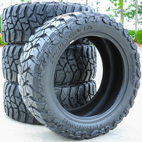 Set of 4 (FOUR) Venom Power Swampthing M/T Xtreme Dirt Mud Off-Road Light Truck Radial Tires-35X13.50R22LT 35X13.50X22 35X13.50-22 122Q Load Range F LRF 12-Ply BSW Black Side Wall