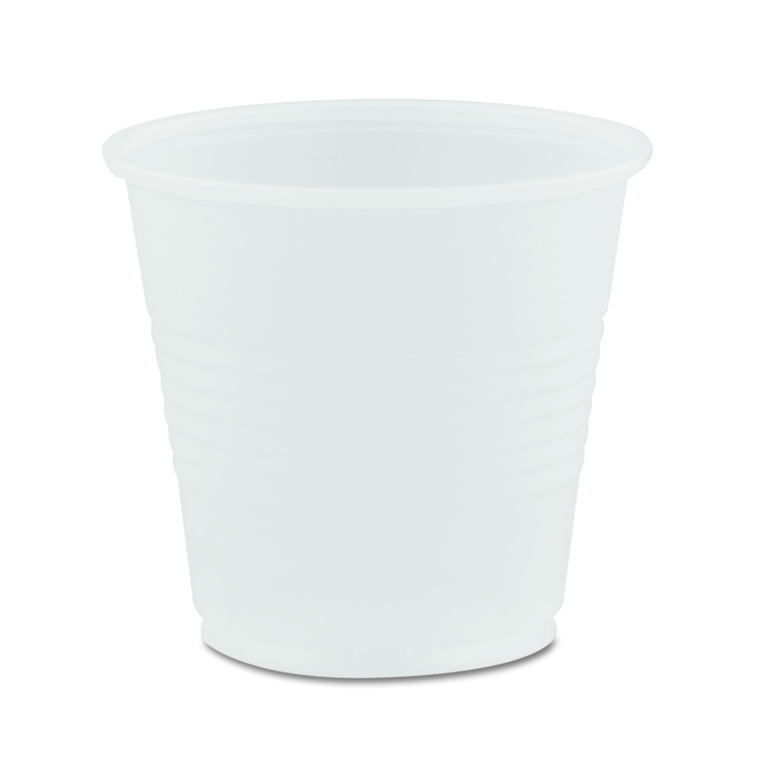 Dart Y35 3.5 oz Trans Ribbed Wall PS Cup (Case of 2500)