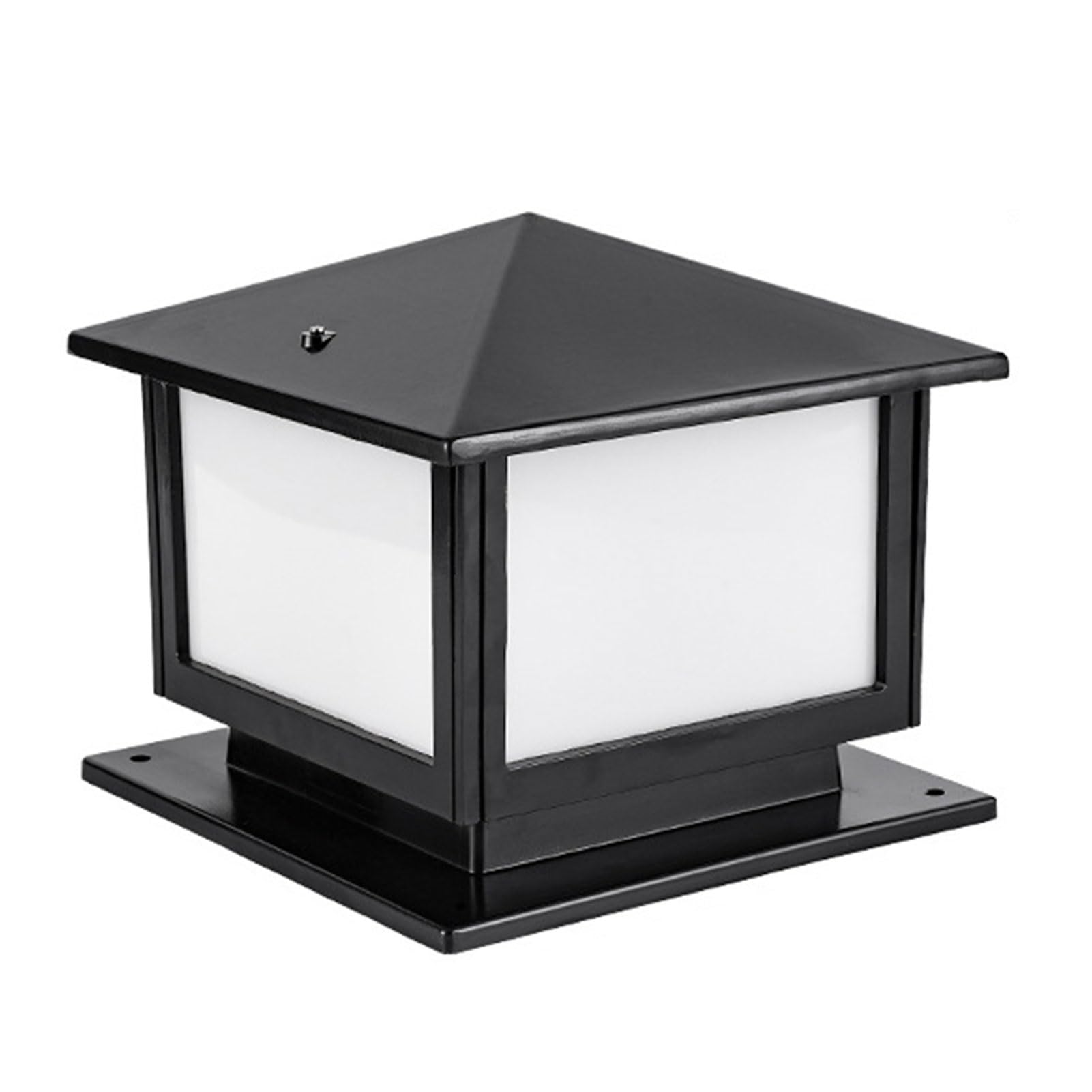 Lampe de colonne extérieure noire 40cm lanterne étanche pour pilier terrasse et cour