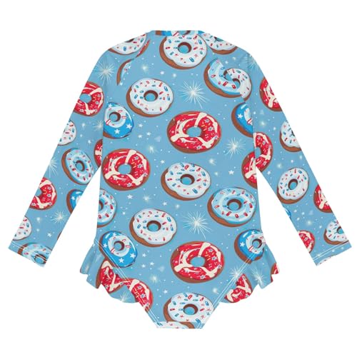 Toddler Girls One Piece Swimsuit Rash Guard Sun Protection Long Sleeve Girls' Swimwear Bathing Suit for Kids2