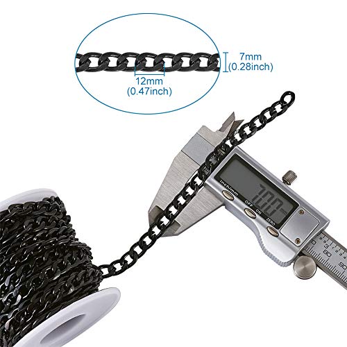 Catena a maglia barbazzale, 12 x 7 mm, in