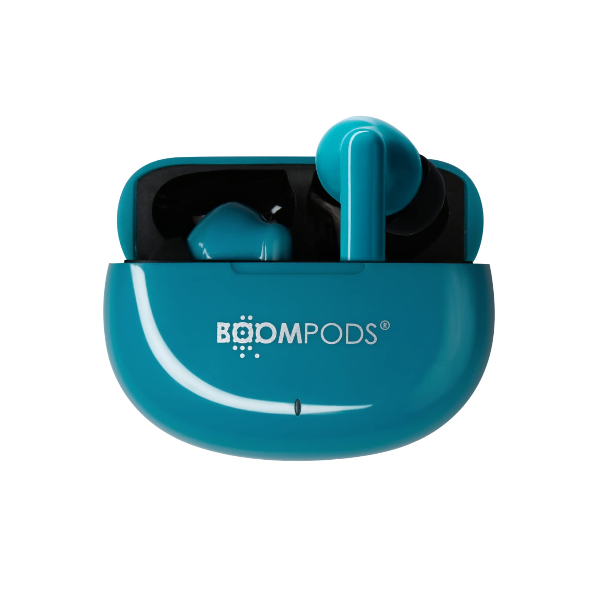 Boompods Skim Bluetooth Kopfhörer Kabellos - True Wireless Ohrhörer mit ENC-Mikrofon, IPX4 Wasserschutz und 20 Std-Akkulaufzeit, TWS In-Ear Kopfhörer aus Ozean-Kunststoff, Blau