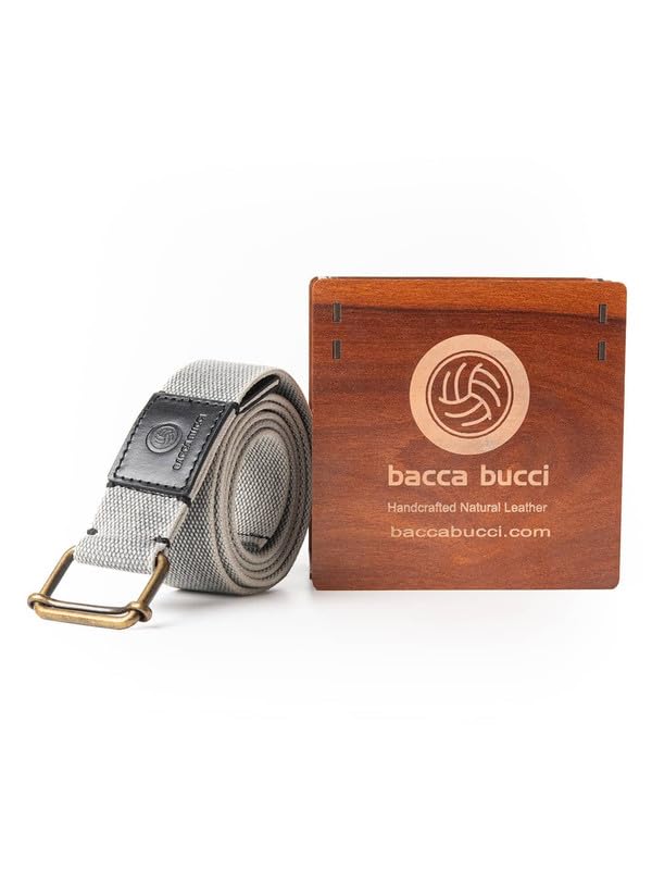 Bacca Bucci® Men's Military Style Army Tactical Cotton/Canvas Webbing Adjustable Metal Buckle Belt 6 51cDS+bQ+OL