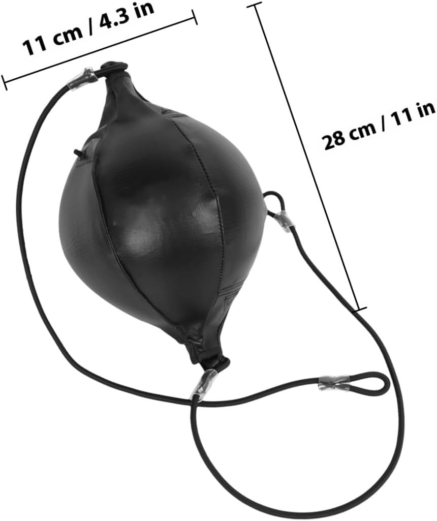 LIOOBO Professional Hanging Boxing Speed Ball PU Leather Pear Shape Training Bag for Punching Reflex Agility Workout Home Gym Fitness Equipment with Reinforced Seams