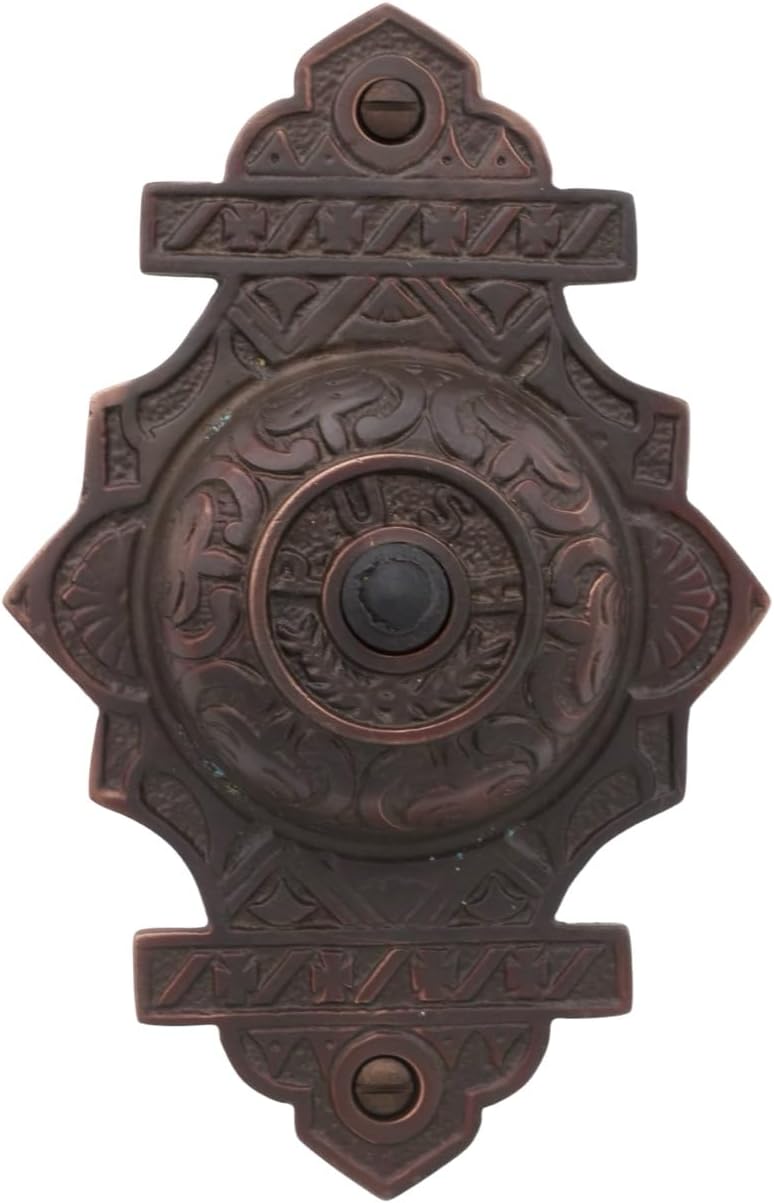 Victorian Push Button Doorbell Eastlake Bronze