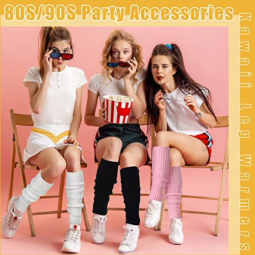 Image of Sintege 6 Pairs Kawaii Leg Warmers Japanese Style Knitted Loose Socks Leg Warmers for Girls Women Lolita Costume School