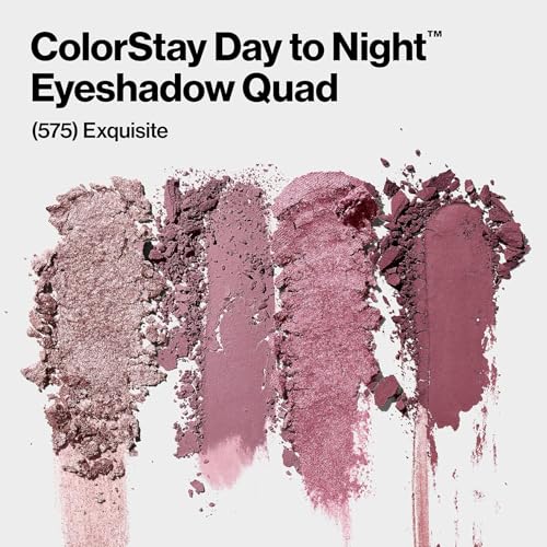 Image of Revlon ColorStay Day to Night Eyeshadow Quad, Longwear Shadow Palette with Transitional Shades and Buttery Soft Feel, Crease & Smudge Proof Upto 24 Hrs - Exquisite