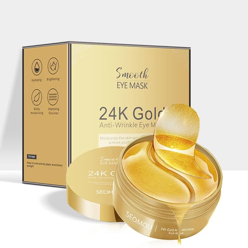 Avastro Under Eye Patches for Dark Circles with 24k Gold 60 PCS Gel Pads Skincare Hyaluronic Acid Mask Remove Dark Eye Circles Collagen Korean Face Care Product Reducing Puffiness & Wrinkles Pack of 1-image-13