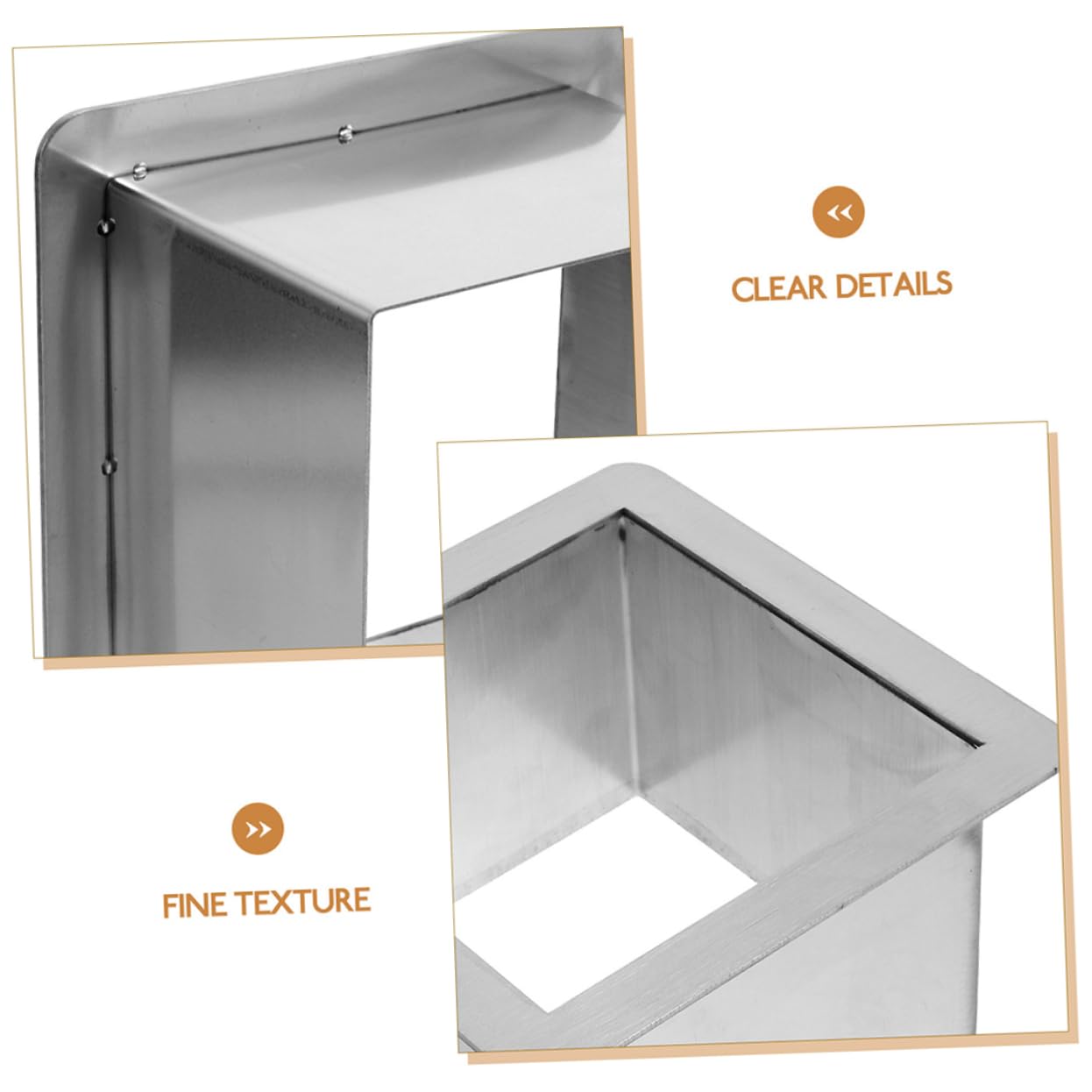 2pcs Stainless Steel Counter Grommet Kitchen Tabletop Grommets Drop Trash Chute Kitchen Counter Modern Design