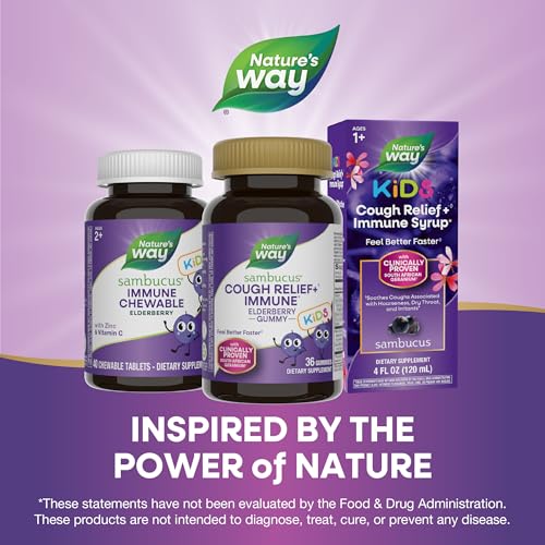 Nature's Way Sambucus Kids Cough Relief +(1) Immune Gummy*, 36 ct - image 7