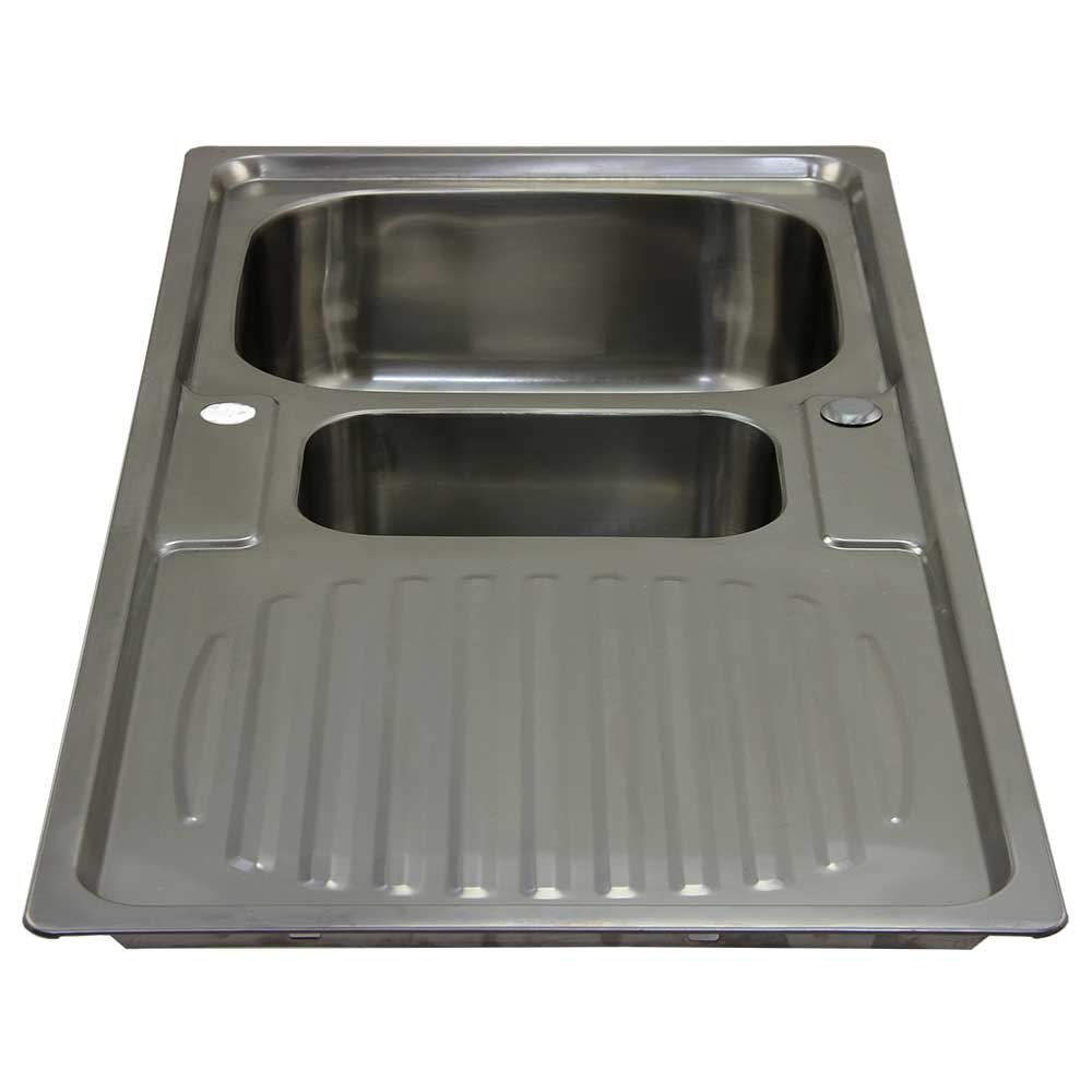 Fregadero de Acero Inoxidable KuKoo, Reversible 1.5 105cm x 18cm x 50cm | Kit de desagüe incluído